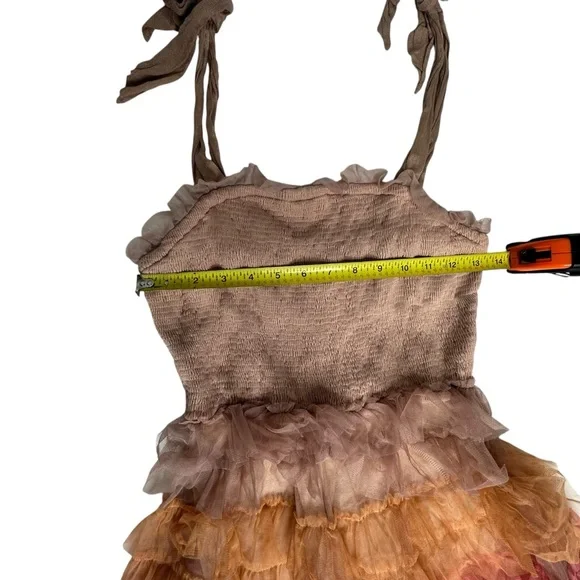 FINAL Bl^nk London x Anthropologie Rainbow Tulle Tiered Ruffle Midi Dress - Picture 9 of 15